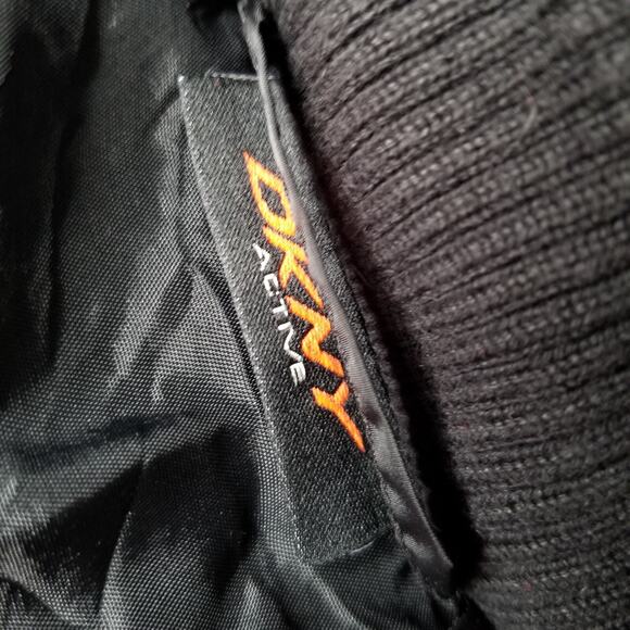 DKNY Active Black Long Puffer Full-Zip Parka Down Jacket Coat Quilted XS - Picture 5 of 12